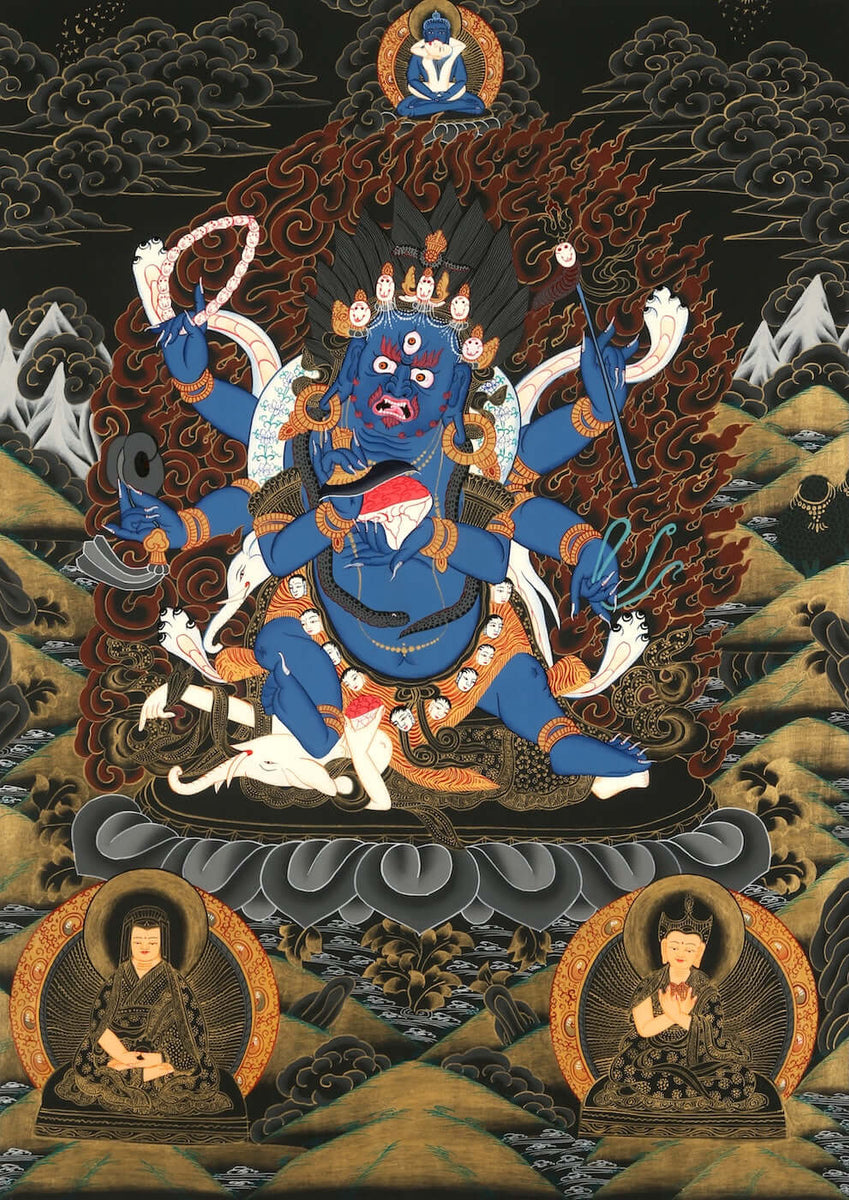 Chaturmukha Mahakala Thangka | Tibetan Thangka, Tashi Gurung