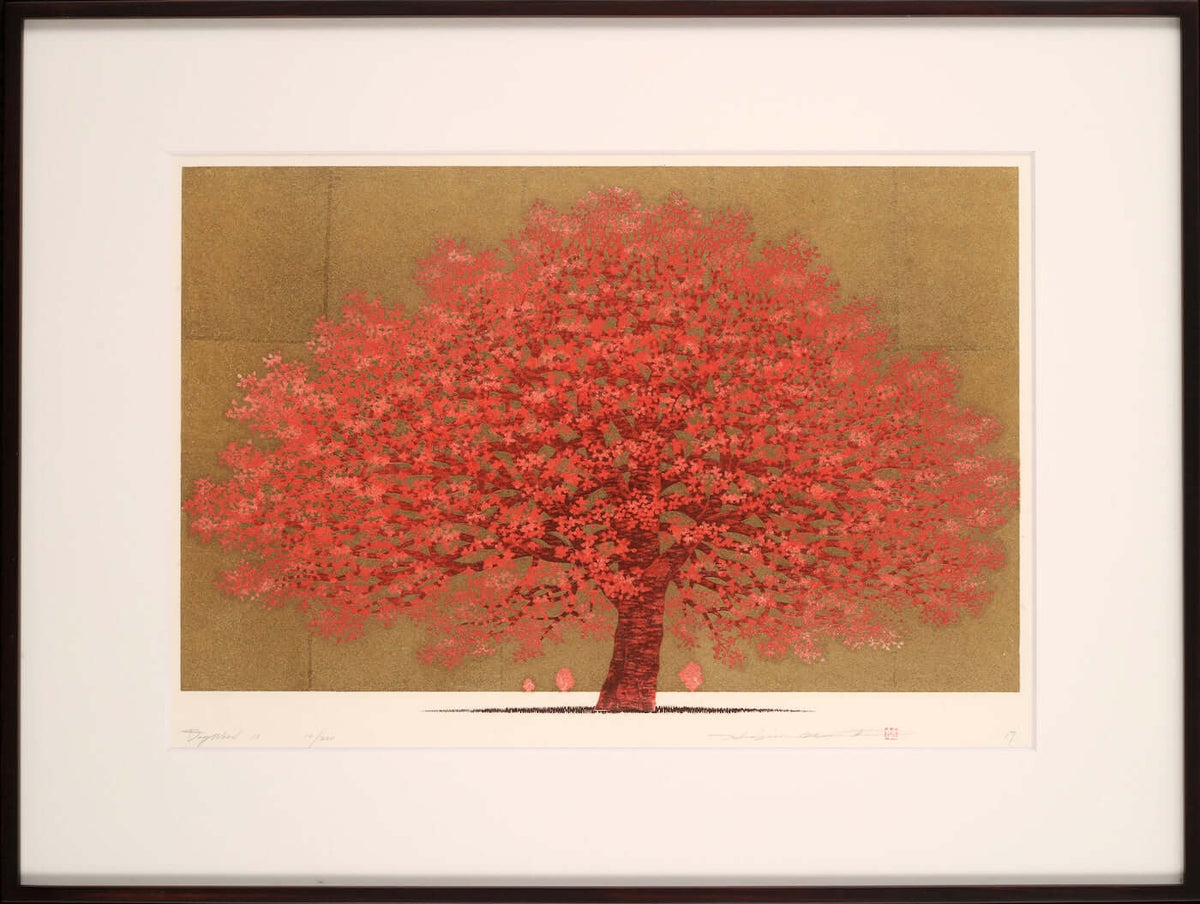 人物画 自然と女性 木製フレーム Dogwood 11 - Museum Frame - Hajime Namiki
