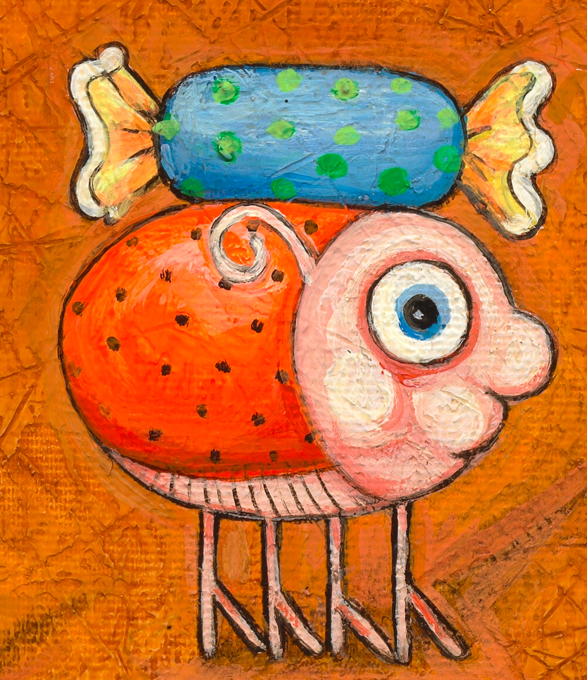 Ladybugs are drinking tea from the family tea set