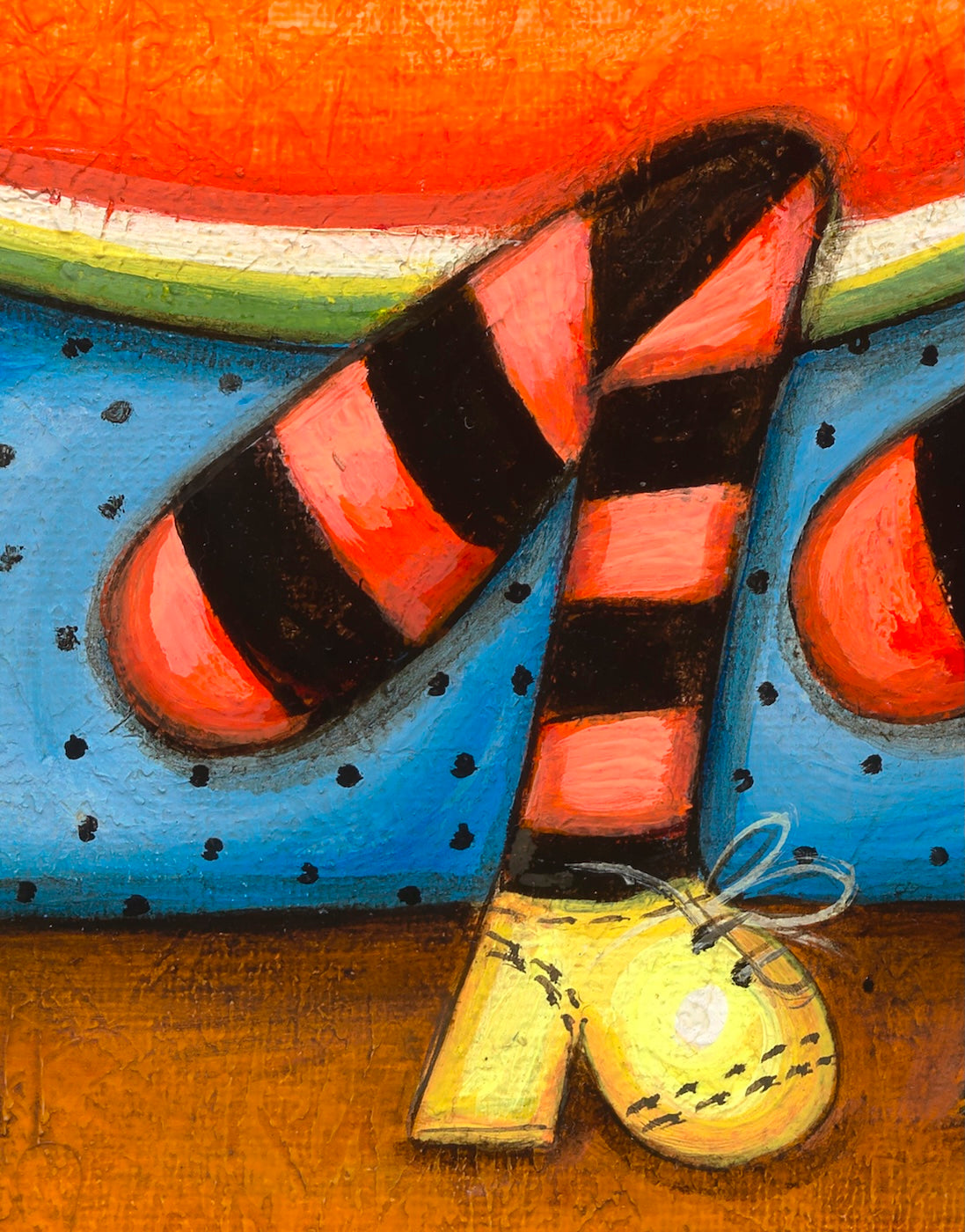 Monkey with a watermelon