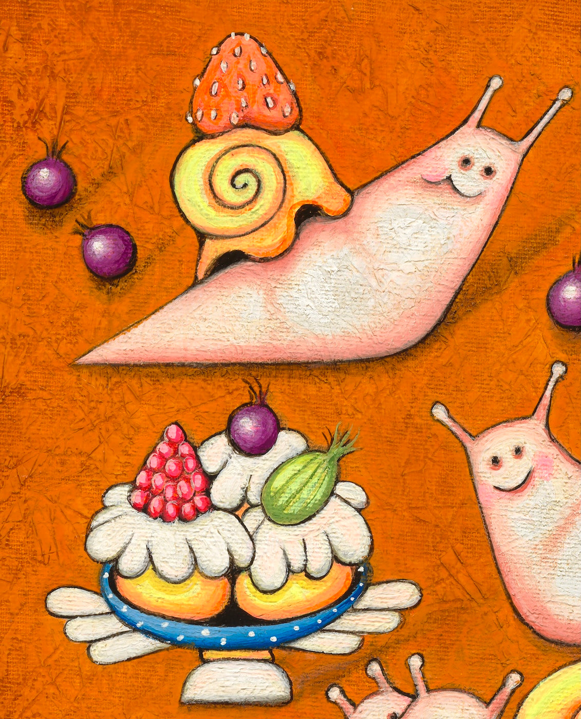 Snails Having Breakfast