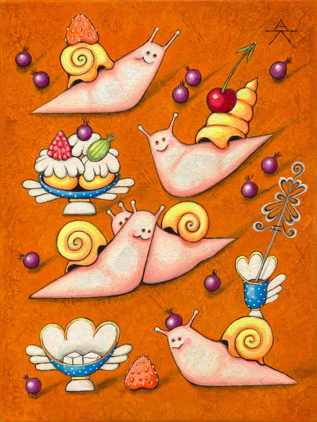 Snails Having Breakfast