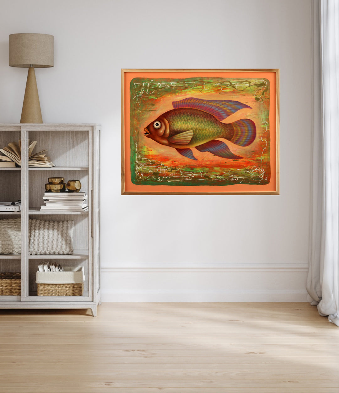 Fish Princess - George Abramidze - Oil on canvas