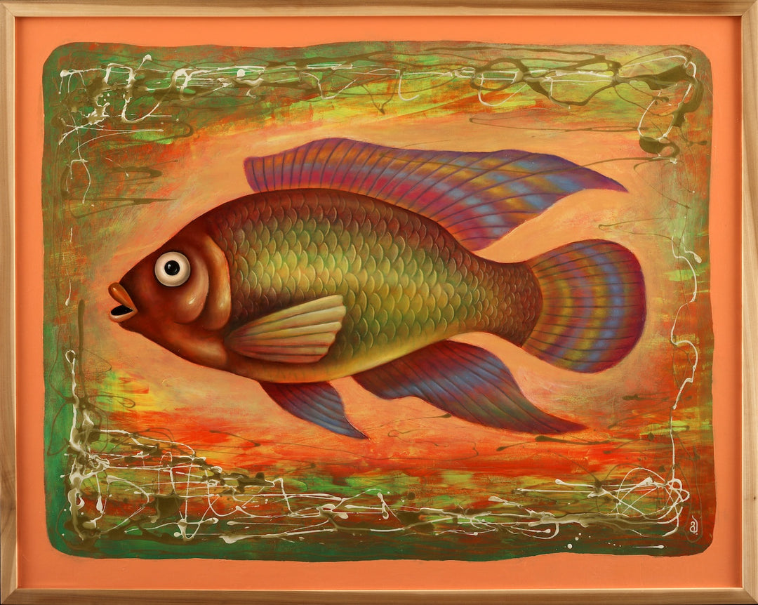 Fish Princess - George Abramidze - Oil on canvas