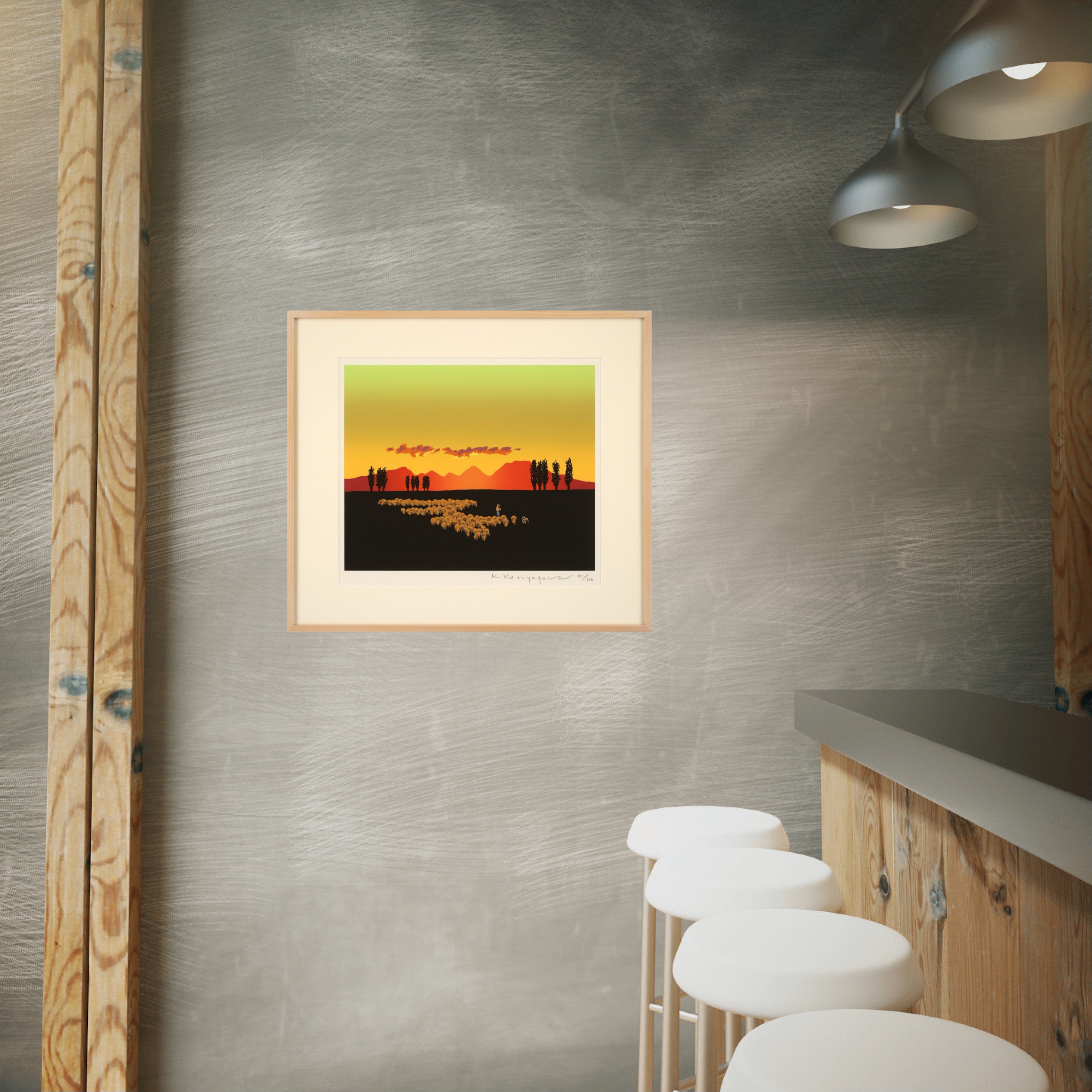 Bright Twilight (Hokkaido University campus, Mt. Teine)