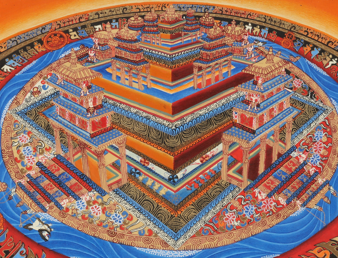 Thangka painting - Three-dimensional Mandala (Print) - Tashi Gurung