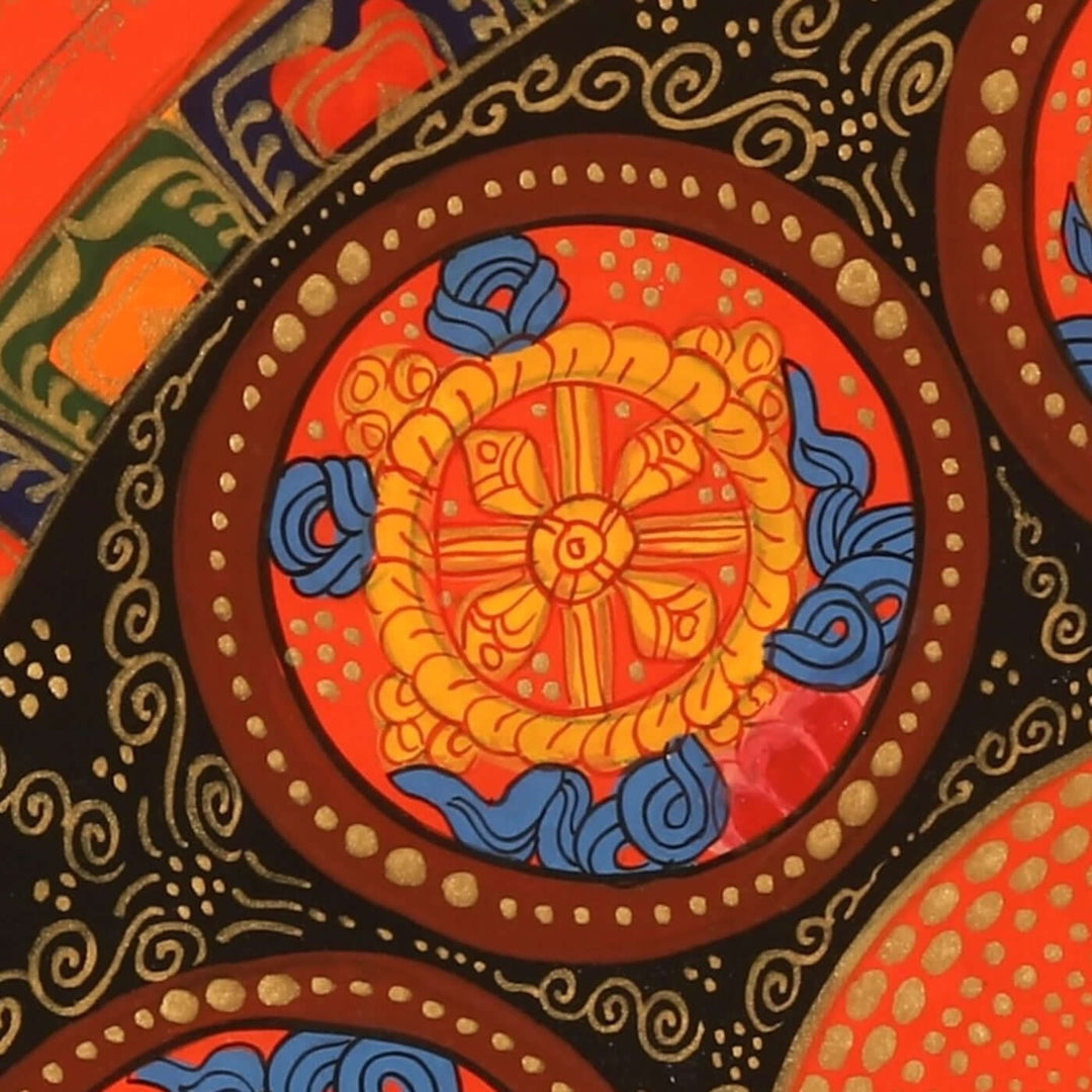 Mantra Mandala with Eight Auspicious Symb… | Tibetan Thangka