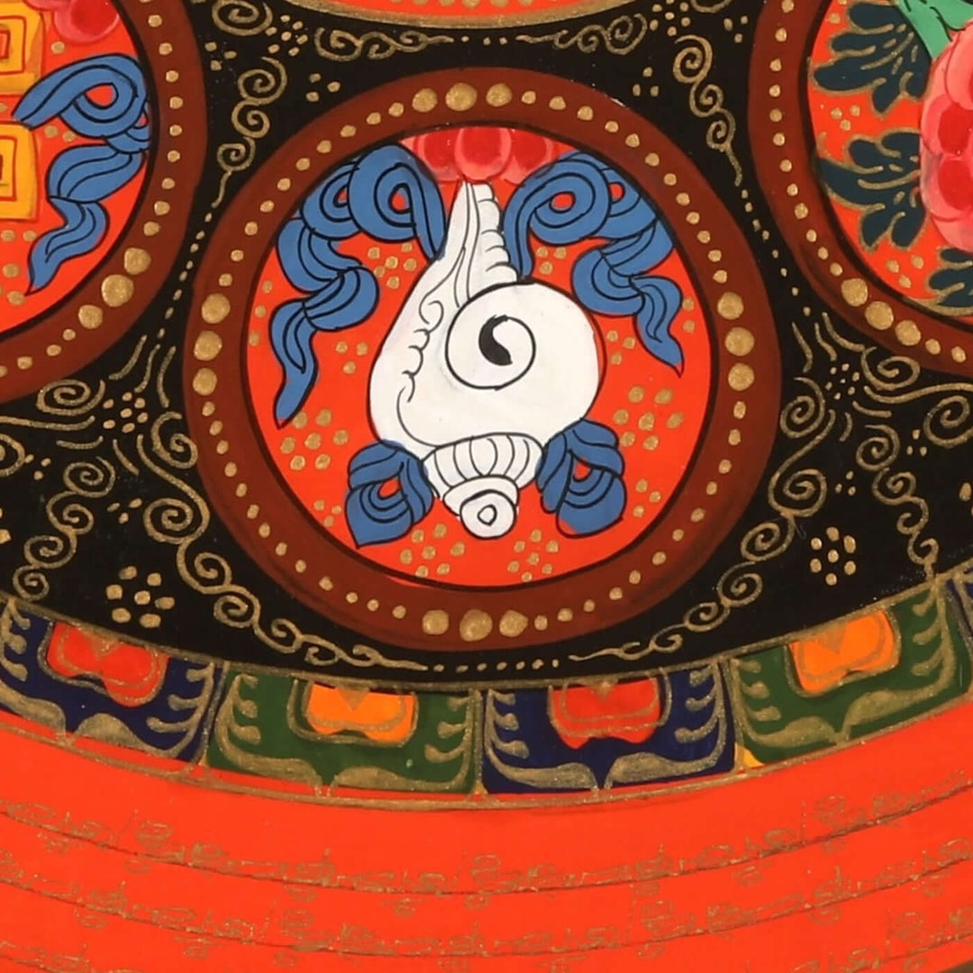 Mantra Mandala with Eight Auspicious Symb… | Tibetan Thangka