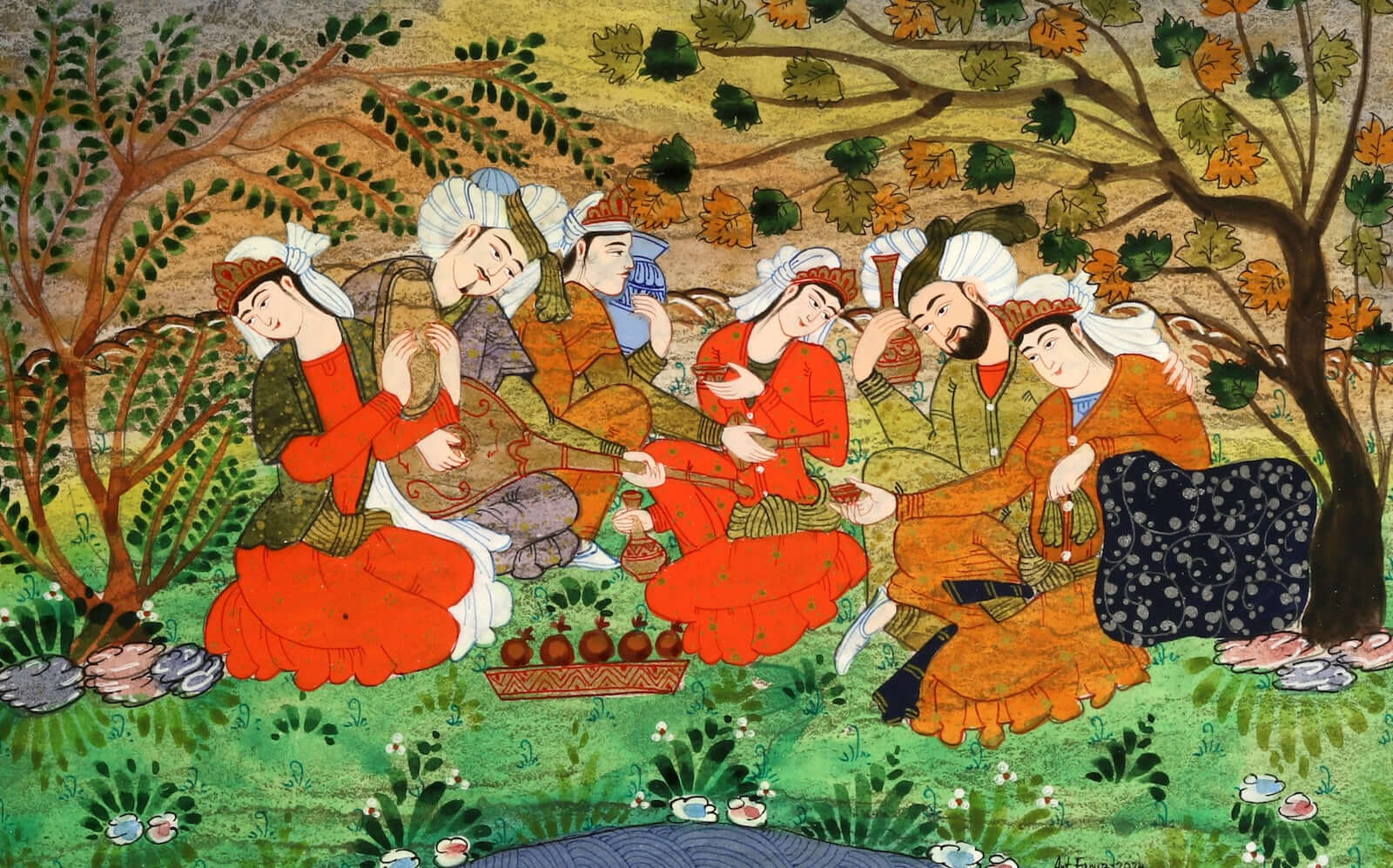 Feruz Rang Persian miniature painting - 1001 Nights (Print) - Feruz Temirov
