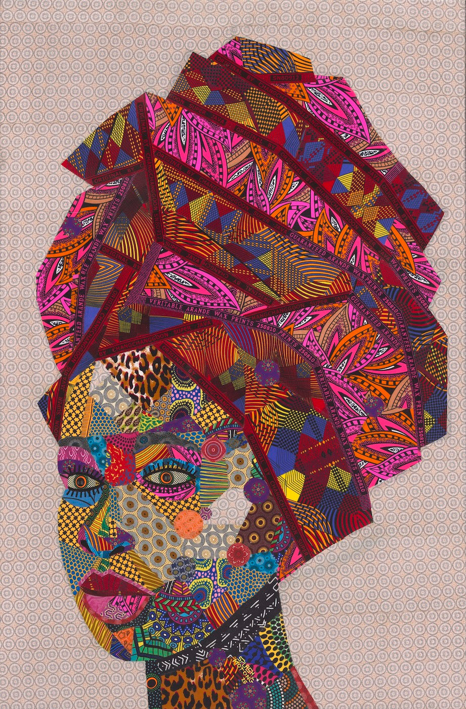 Ebony Blended Ivory - a vibrant collage of South African art, showcasing colorful patterns and traditional aesthetics.