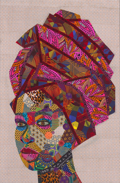 Ebony Blended Ivory - a vibrant collage of South African art, showcasing colorful patterns and traditional aesthetics.
