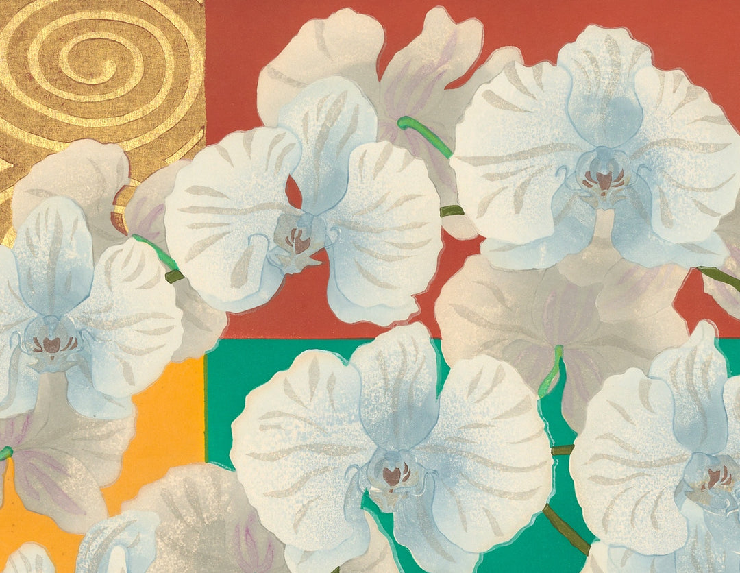 Phalaenopsis Orchid | Japanese Woodblock Print for Sale