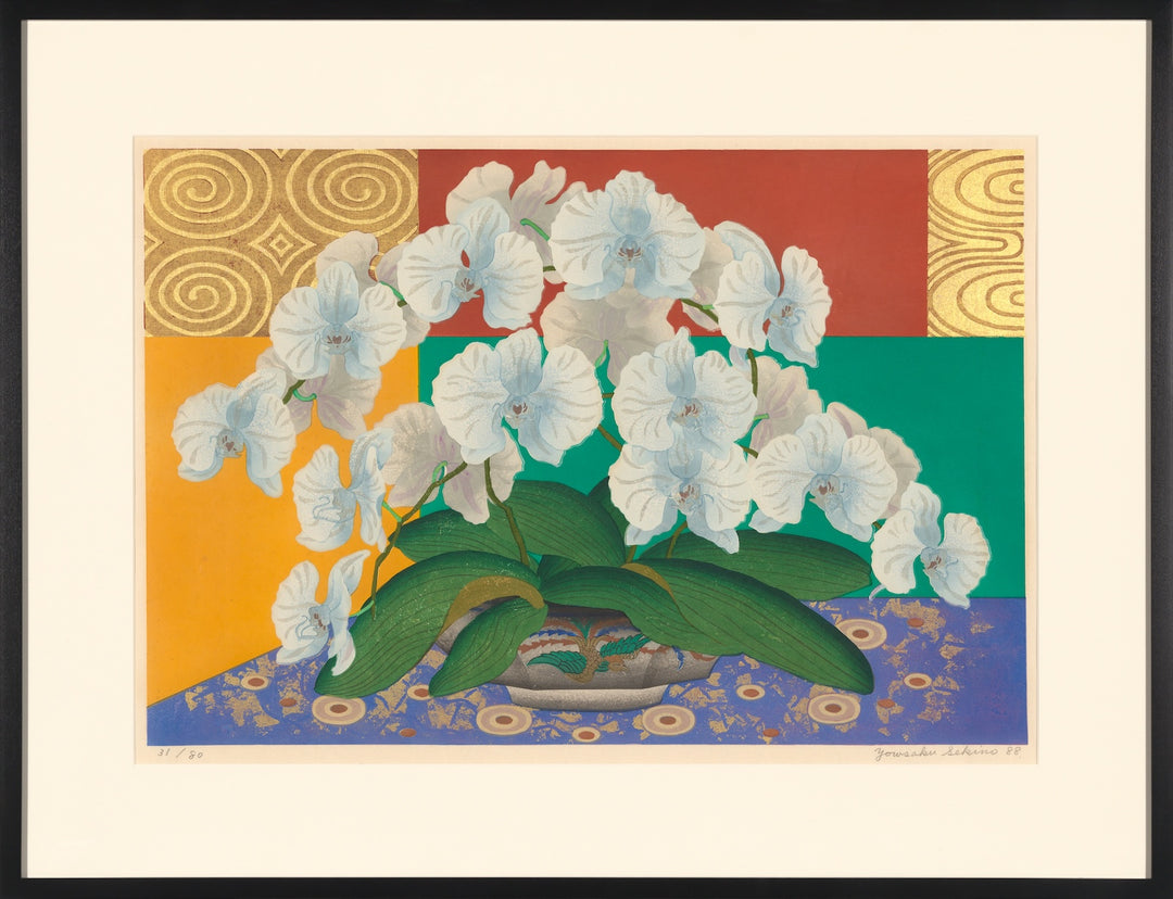 Phalaenopsis Orchid | Japanese Woodblock Print for Sale