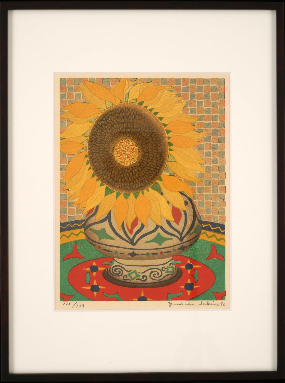 Framed Japanese woodblock prints by Yowsaku Sekino